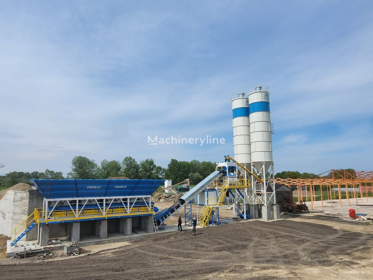 new Promax Compact Concrete Batching Plant C100-TWN-LINE (100m3/h) concrete plant