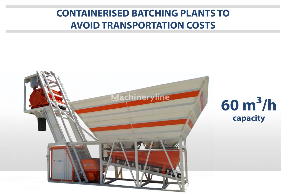 new Semix Compact 60 Concrete Batching Plant  Containerised concrete plant