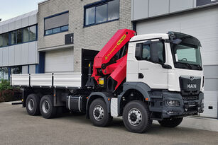 new MAN TGS 41.440 BB CH FLATBED WITH CRANE (3 units) mobile crane