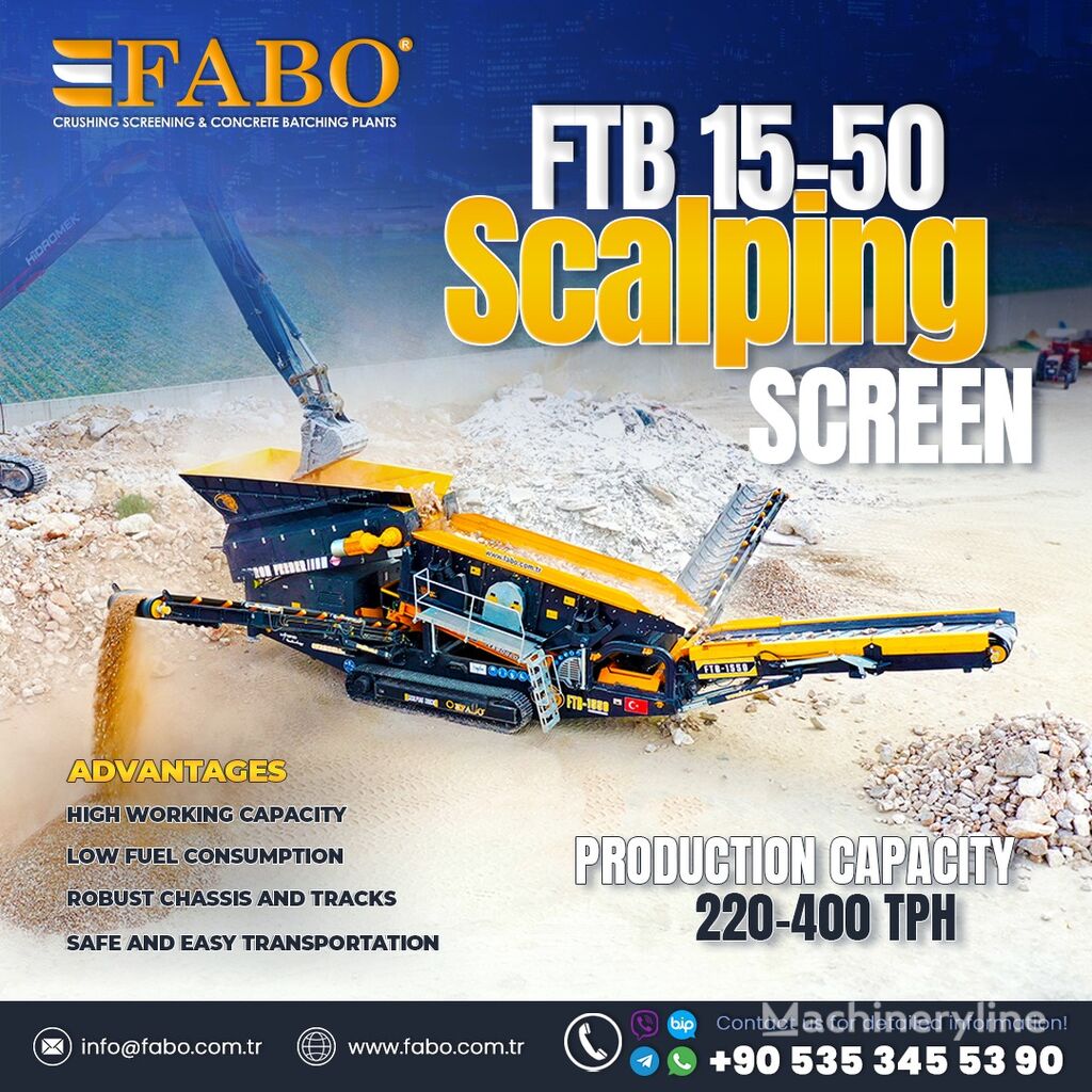 new FABO  FTB 15-50 CRIBLE SCALPEUR MOBILE  crushing plant