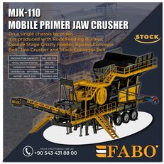new FABO MJK-110 MOBILE PRIMARY JAW CRUSHER READY IN STOCK mobile crushing plant